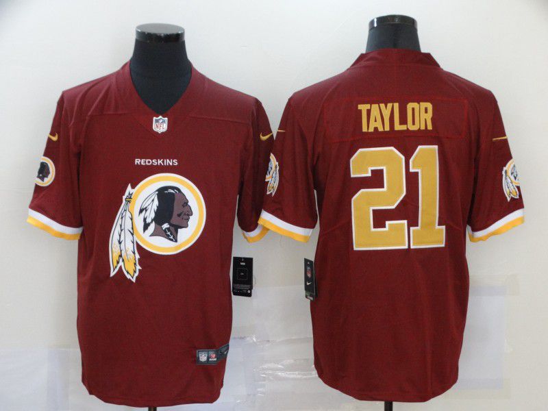 Men Washington Redskins #21 Taylor Red Nike Team logo fashion NFL Jersey->washington redskins->NFL Jersey